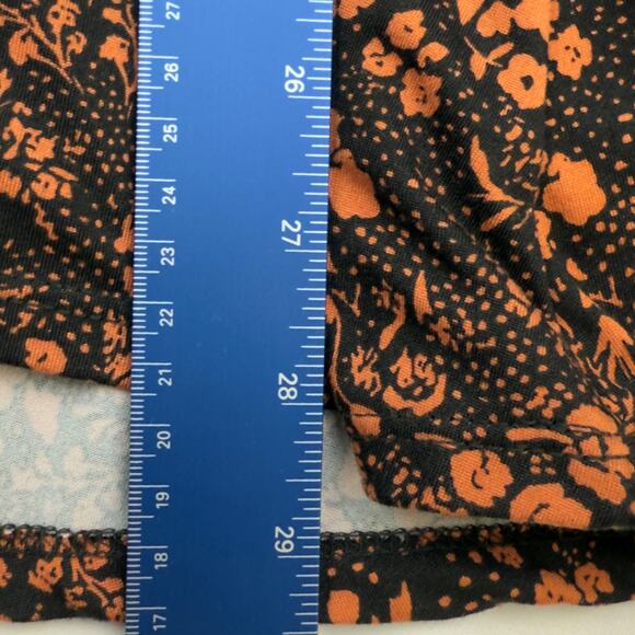 Altar'd State XS Black Orange Deep V Neck Long Sleeve Mini Dress Indie Skater - Picture 6 of 7